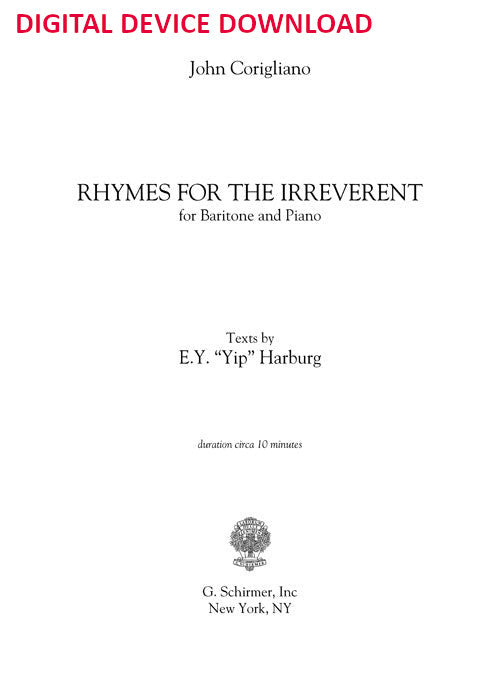 Rhymes for the Irreverent - Digital (Not Printable)