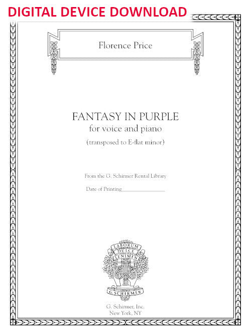 Fantasy in Purple (in E-flat minor) - Digital (Not Printable)