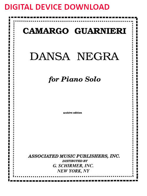 Dansa Negra - for Solo Piano - Digital