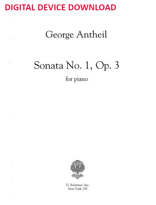 Sonata No. 1 for Piano - Digital (Not Printable)