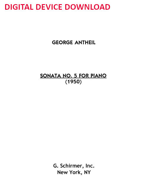 Sonata No. 5 for Piano - Digital