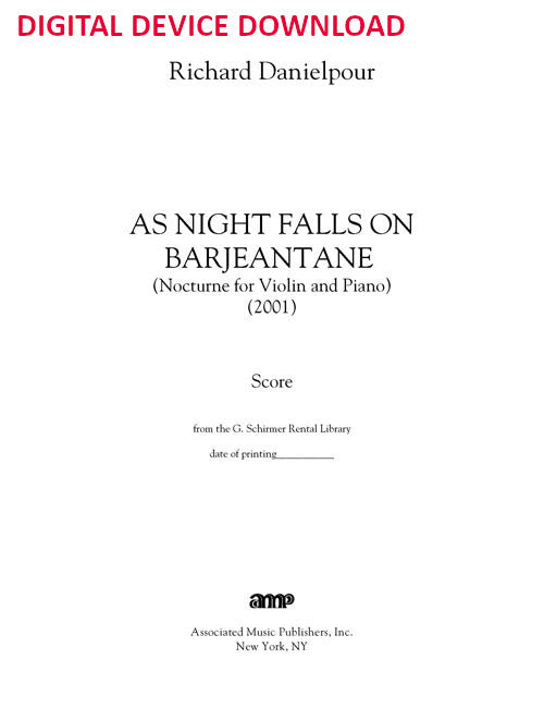 As Night Falls on Barjeantane - Digital