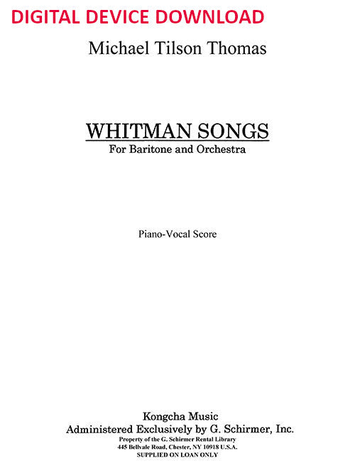 Whitman Songs - Digital