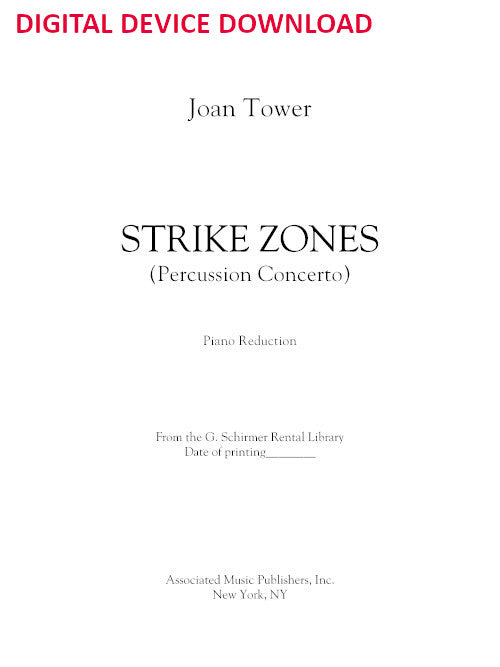 Strike Zones (piano reduction) - Digital (Not Printable)