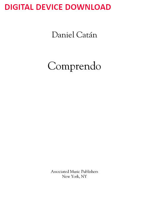 Comprendo - Vocal score - Digital