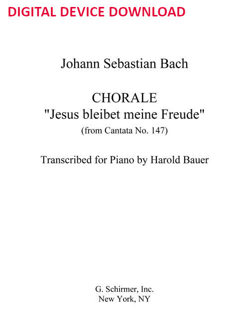 Jesus bleibet meine Freude (Jesu, Joy of Man's Desiring) from Cantata 147 - Digital (Not Printable)