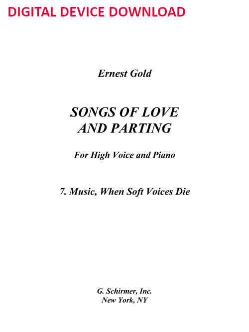 Music, When Soft Voices Die (from “Songs of Love and Parting”) - Digital