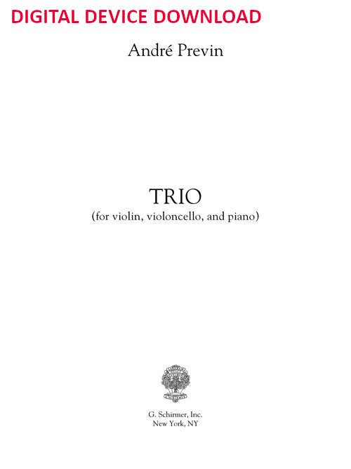 Trio (for Violin, Violoncello and Piano) (2009) - Digital