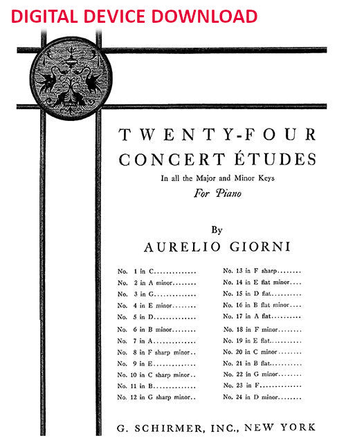 24 Concert Etudes (in all major and minor keys) - Digital