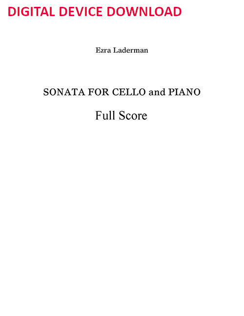 Sonata for Violoncello and Piano - Digital