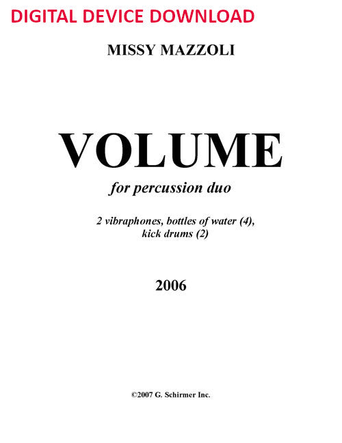 Volume (for two vibraphones) - Digital