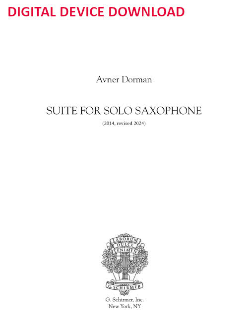 Suite for Solo Saxophone - Digital