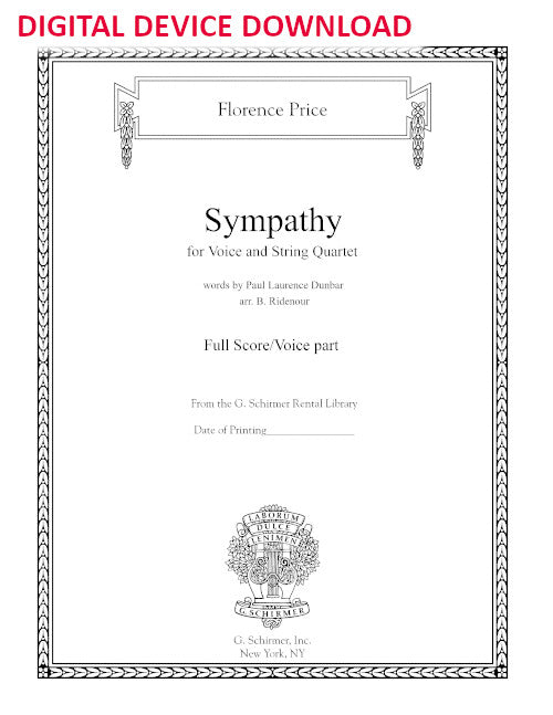 Sympathy (score and parts) - Digital (Not Printable)