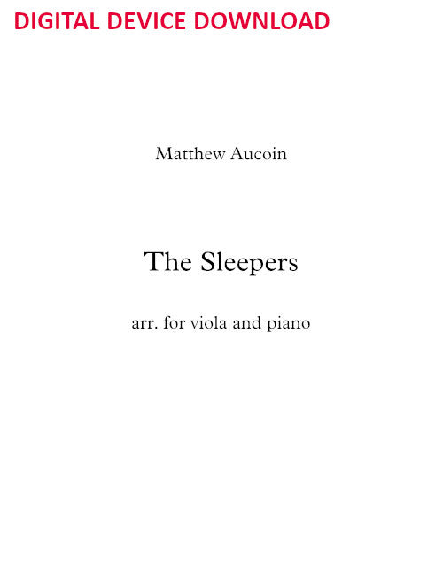 The Sleepers (for viola and piano) - Digital (Not Printable)