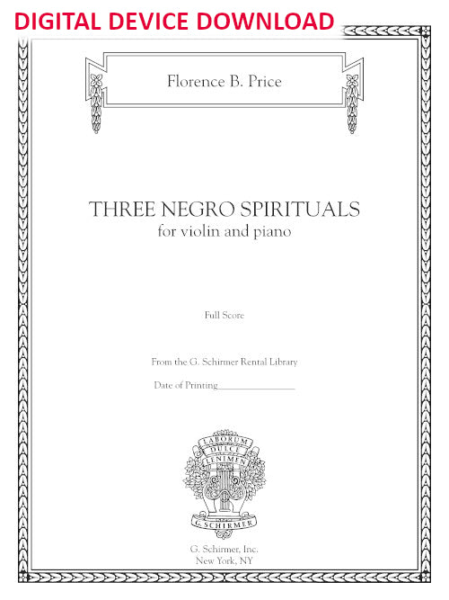 Three Negro Spirituals - Digital (Not Printable)