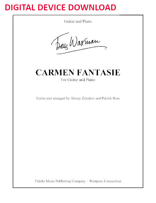 Carmen Fantasie - reduction for guitar and piano - Digital (Not Printable)