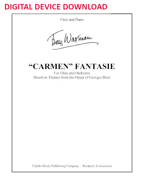 Carmen Fantasie - reduction for flute and piano - Russ - Digital (Not Printable)