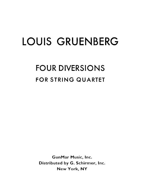 Four Diversions, Op. 39, for string quartet