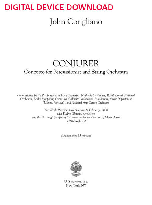 Conjurer (Solo Percussion Part) - Digital (Not Printable)