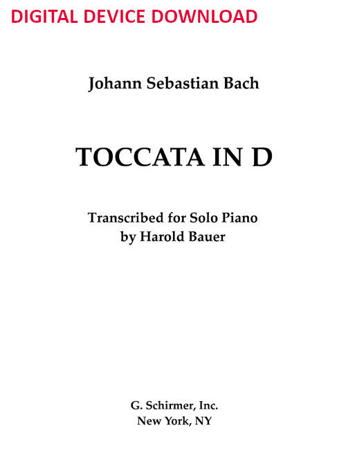 Toccata in D Major, BWV 912 (arr.) - Digital