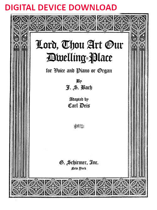 Lord, Thou art our dwelling-place - Digital (Not Printable)