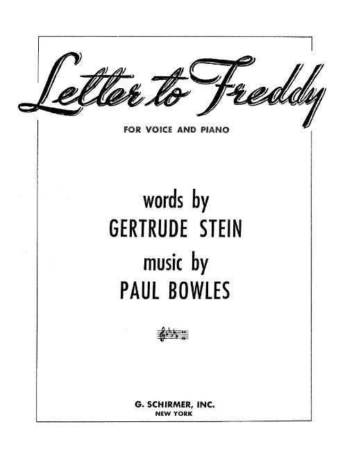 Letter to Freddy