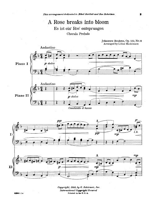 Es ist ein' Ros' entsprungen (arr.) - Digital (Not Printable)