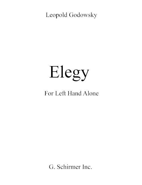 Elegy (for left hand alone)