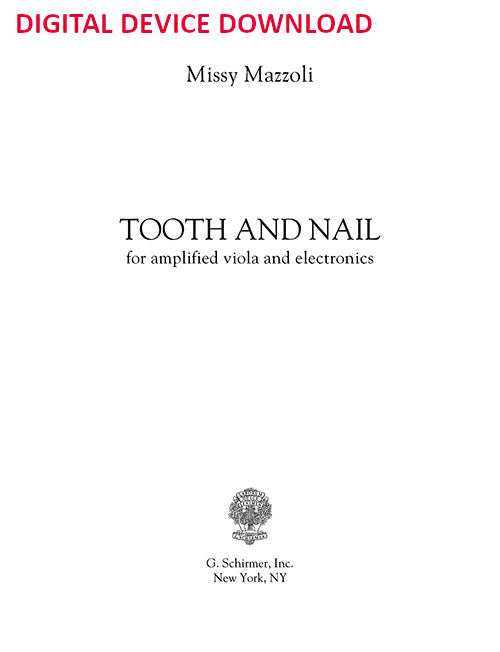 Tooth and Nail (viola version) - Digital (Not Printable)