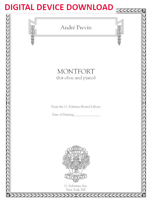 Montfort (for oboe and piano) - Digital