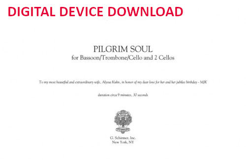 Pilgrim Soul, for solo bassoon and 2 cellos - Digital