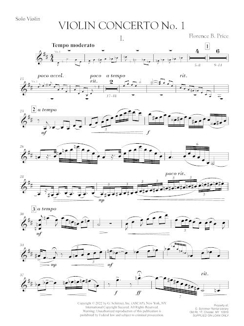 Violin Concerto No. 1 (solo part)