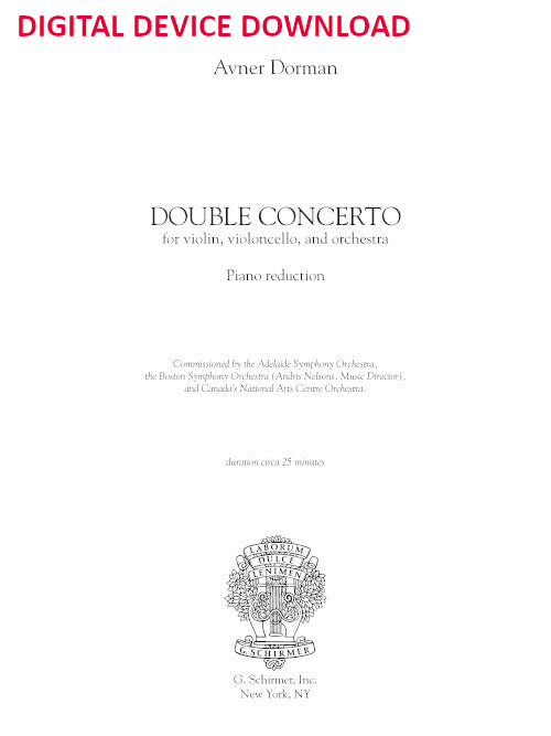 Double Concerto - reduction for violin, cello, piano - Digital