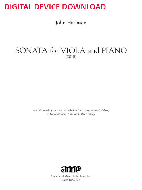 Sonata for Viola and Piano - Digital