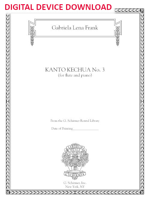 Kanto Kechua No. 3 (for flute and piano) - Digital