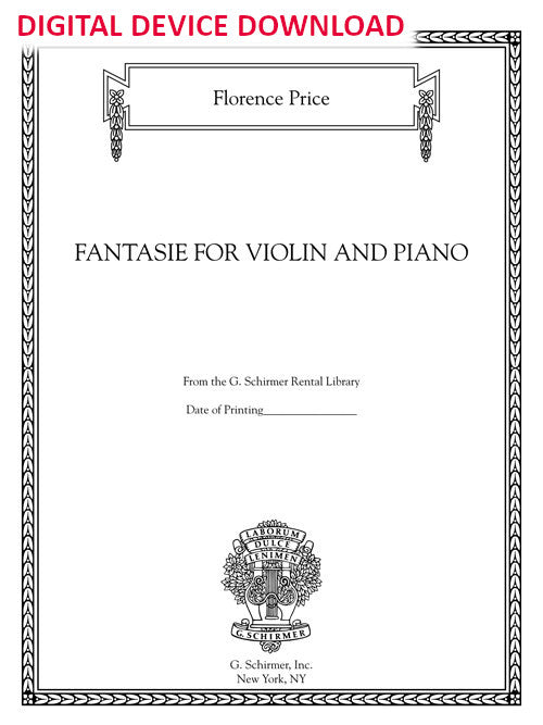 Fantasie for Violin and Piano - Digital (Not Printable)