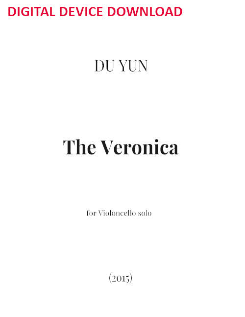 The Veronica (Overture to J.S. Bach's Cello Suite No. 2) for solo cello - Digital