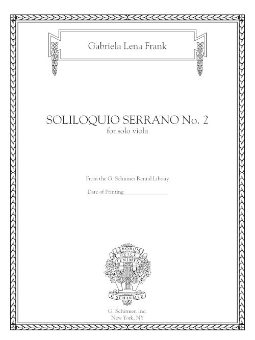 Soliloquio Serrano No. 2 (for viola)