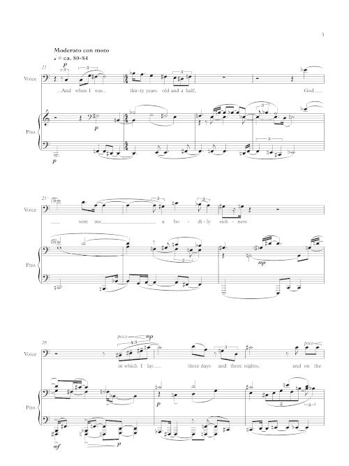 Revelations of Divine Love, Chapter III for Baritone and piano