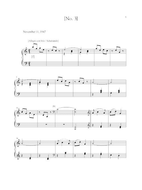 Six Pieces for Piano Solo - Digital