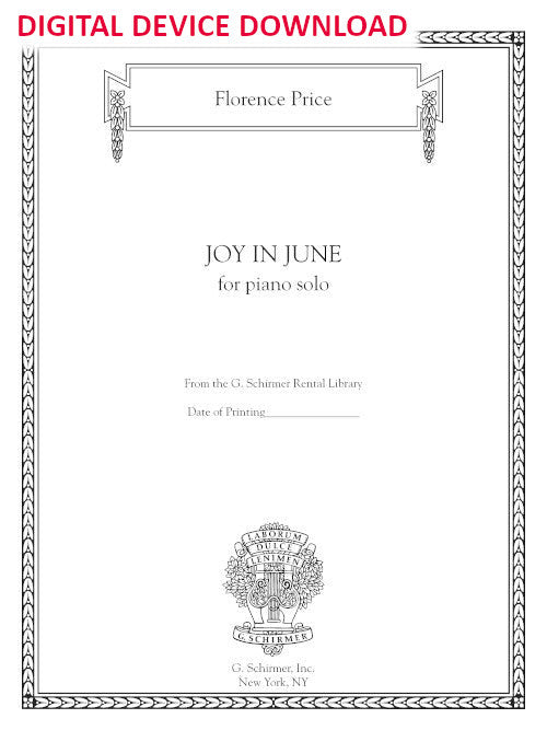 Joy in June for piano - Digital (Not Printable)