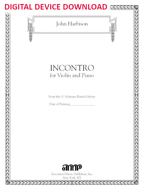 Incontro for violin and piano - Digital