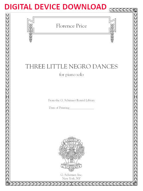 Three Little Negro Dances - Digital (Not Printable)