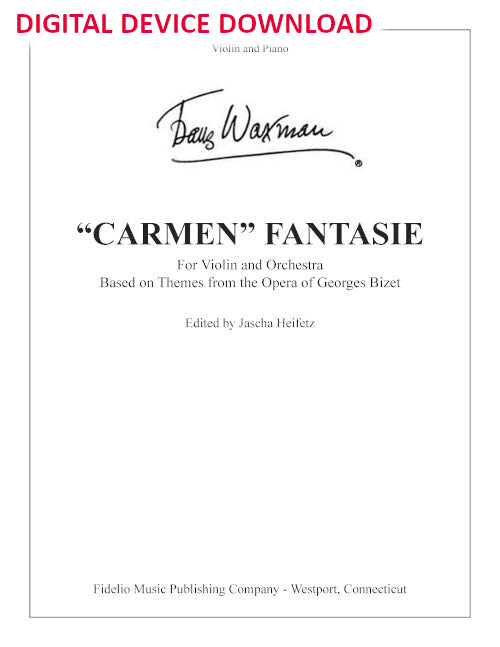 Carmen Fantasie - reduction for violin and piano - Digital (Not Printable)