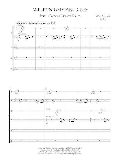 Millennium Canticles (for percussion quartet) - Digital (Not Printable)