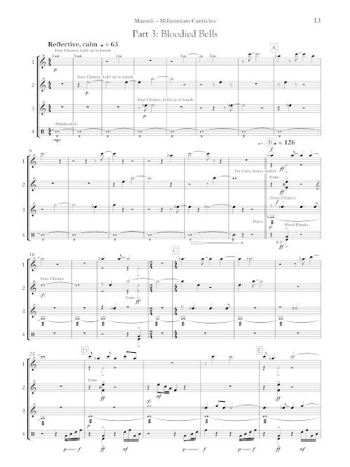 Millennium Canticles (for percussion quartet) - Digital (Not Printable)