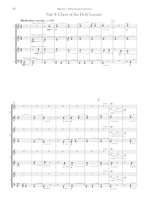 Millennium Canticles (for percussion quartet) - Digital (Not Printable)