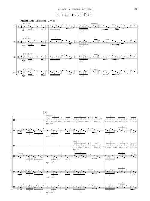 Millennium Canticles (for percussion quartet) - Digital (Not Printable)