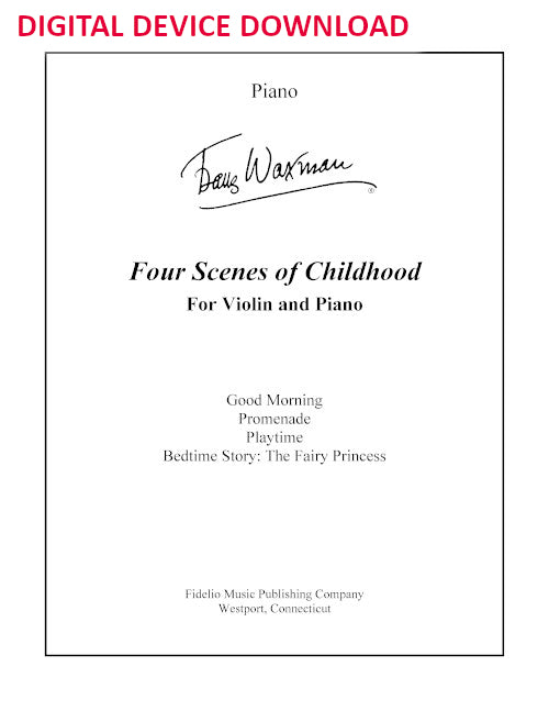 Four Scenes of Childhood (for violin and piano) - Digital (Not Printable)