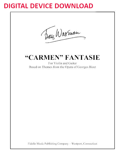 Carmen Fantasie - for violin and guitar - Digital (Not Printable)